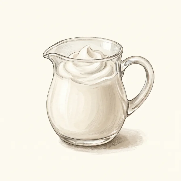 Illustration of heavy cream