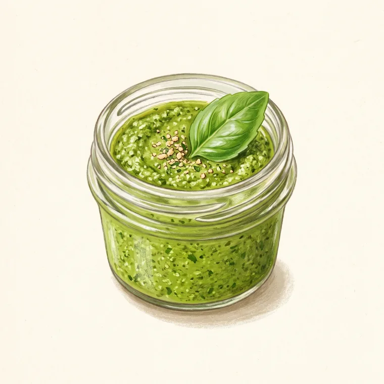 Illustration of pesto