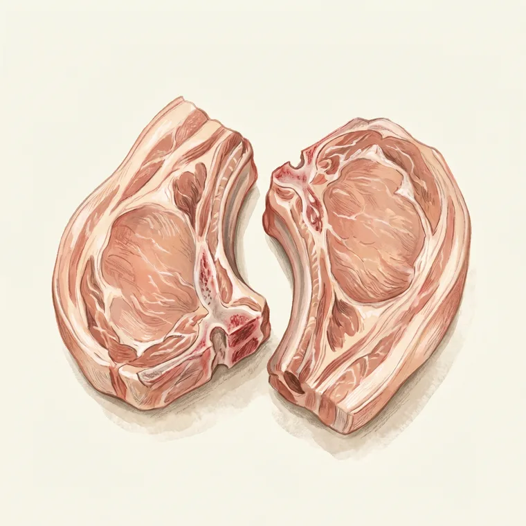 Illustration of pork chops