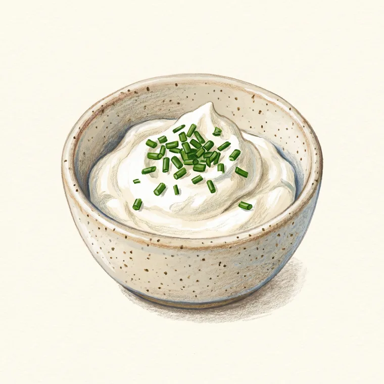 Illustration of sour cream